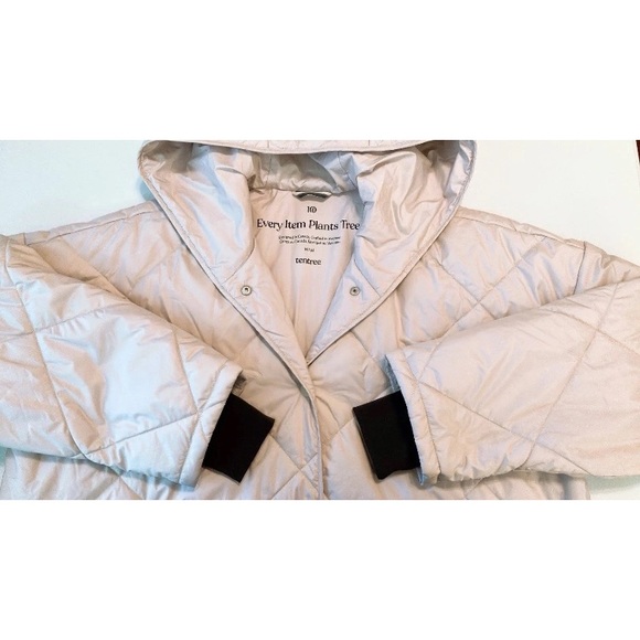 🌳Nordstrom Tentree Maxi Puffer Coat Quilted M/L Hood water resistant - Picture 9 of 15
